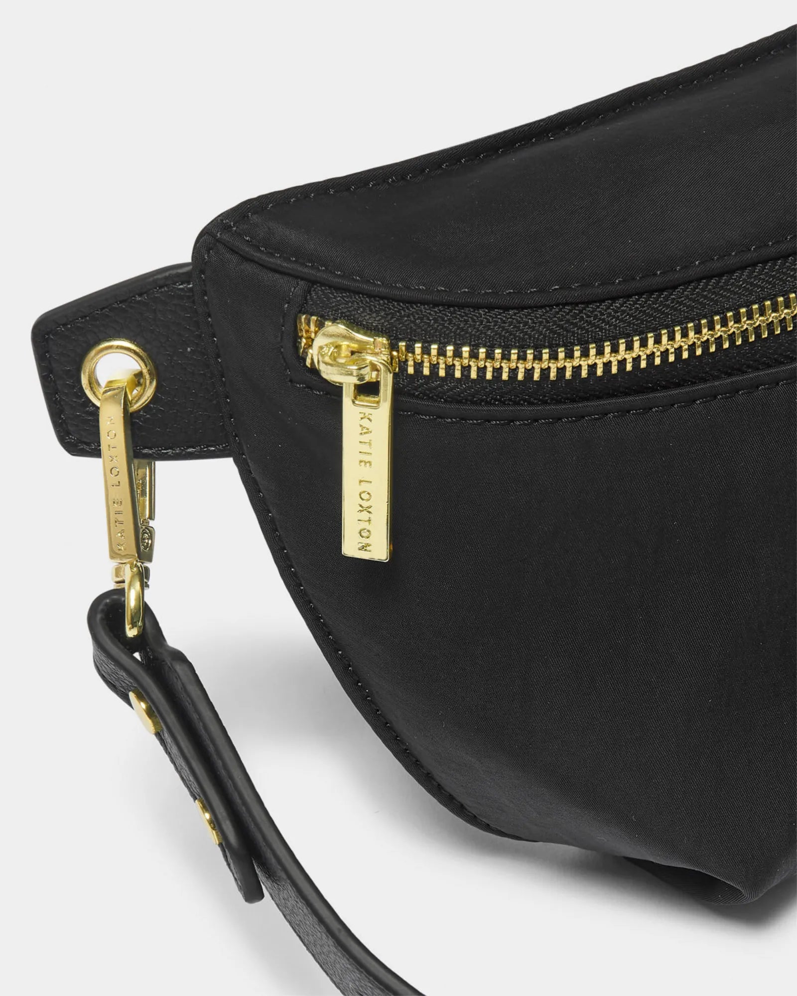 Nylon-Luxe Belt Bag - Black