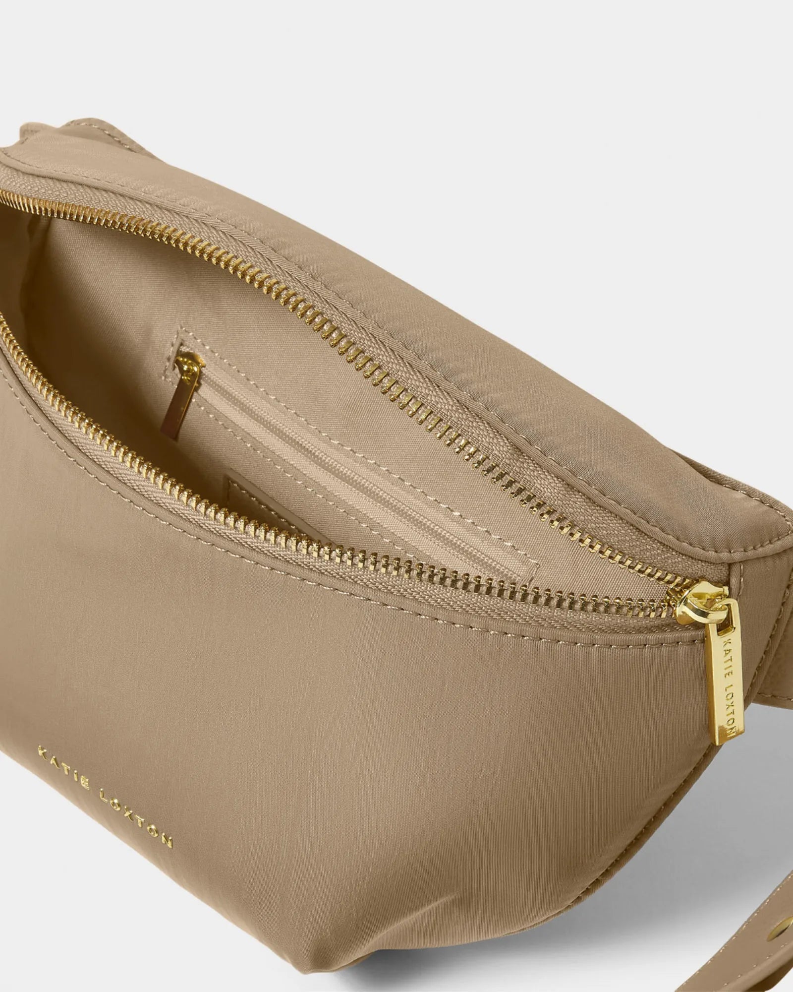 Nylon-Luxe Belt Bag - Taupe