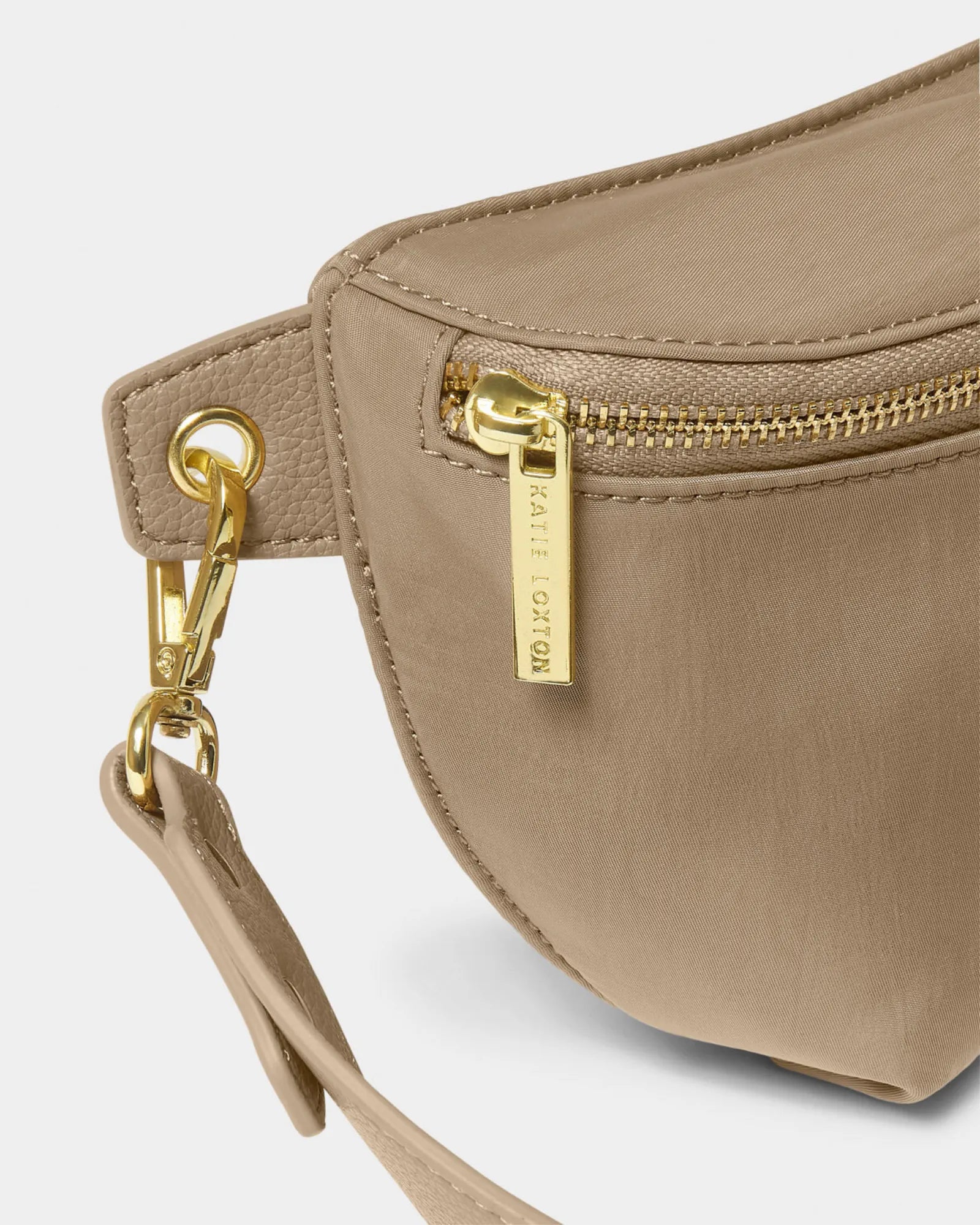 Nylon-Luxe Belt Bag - Taupe