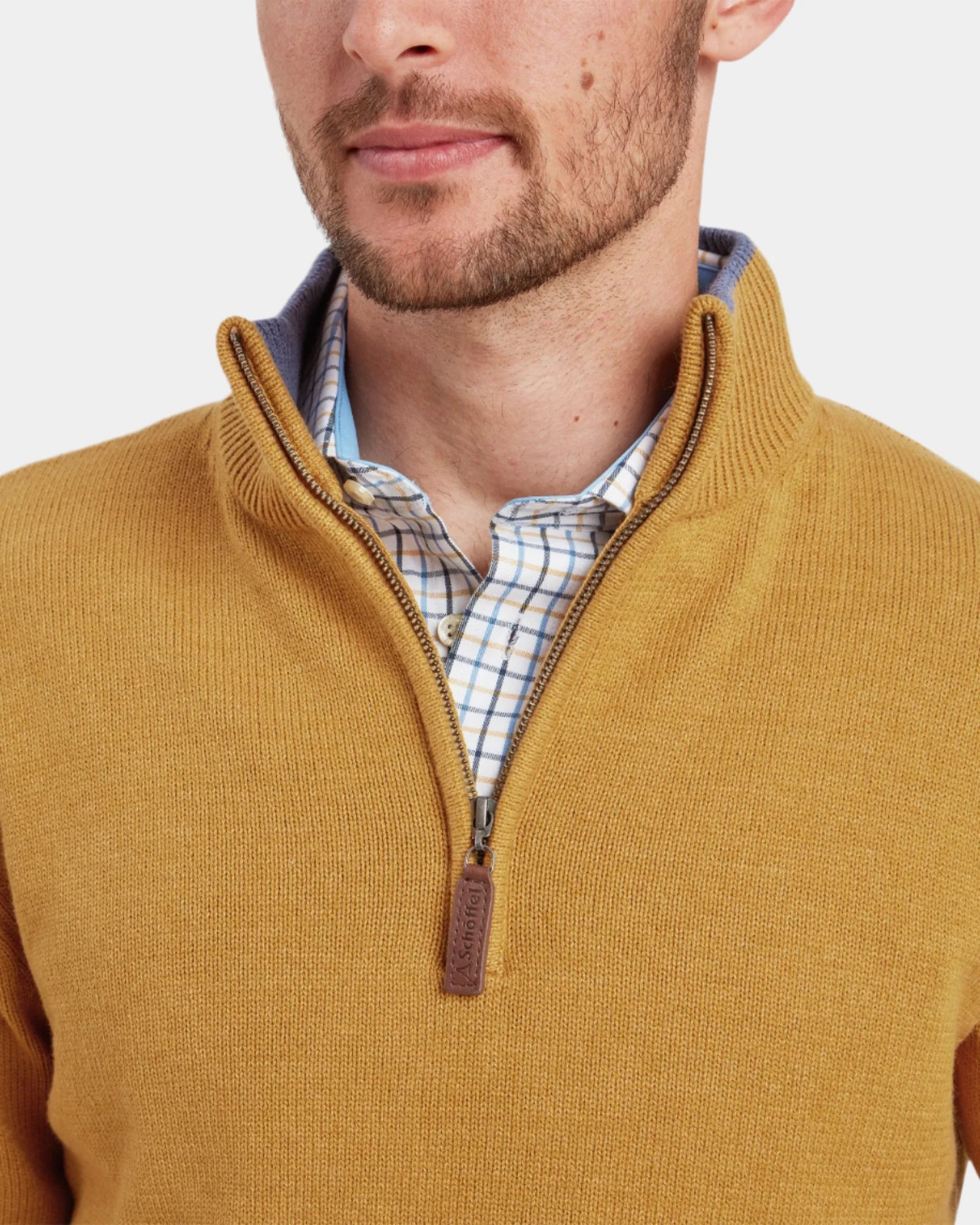 Blair Quarter Zip Jumper - Mustard