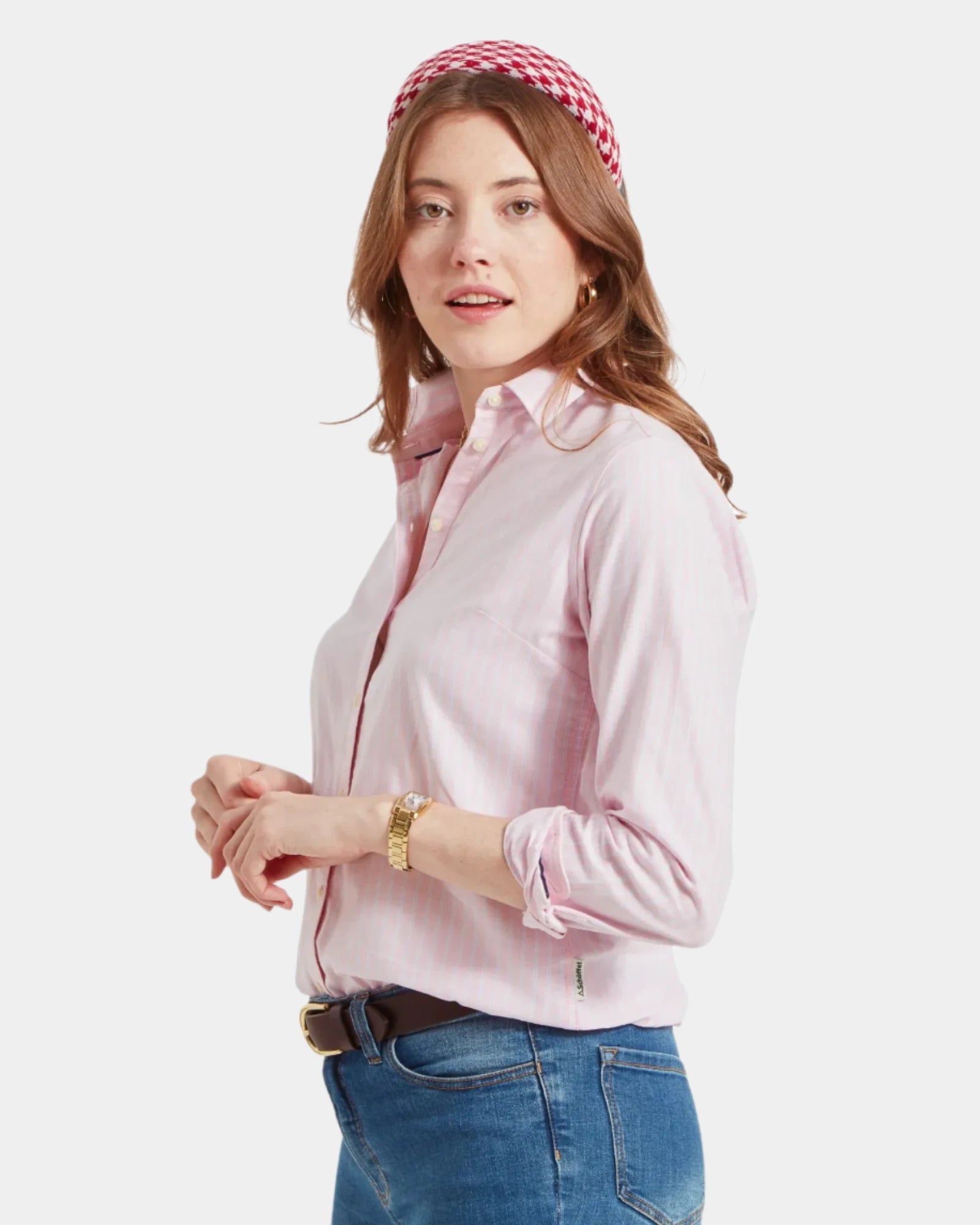 Cley Oxford Shirt - Pink/Blue Stripe