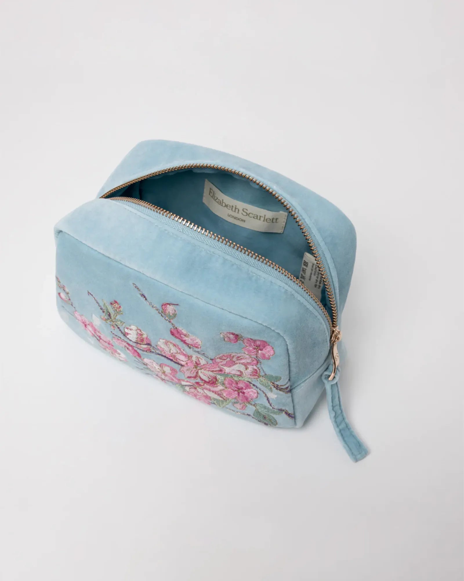 Cherry Blossom Cosmetics Bag - Sky Blue
