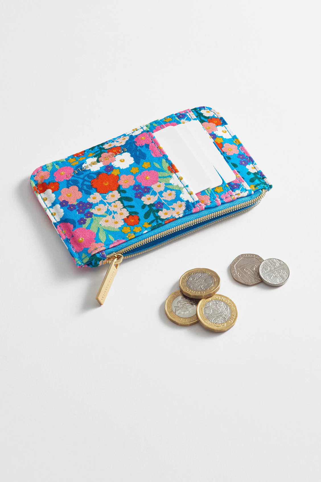 Rectangle Card Purse - Blue Floral Print