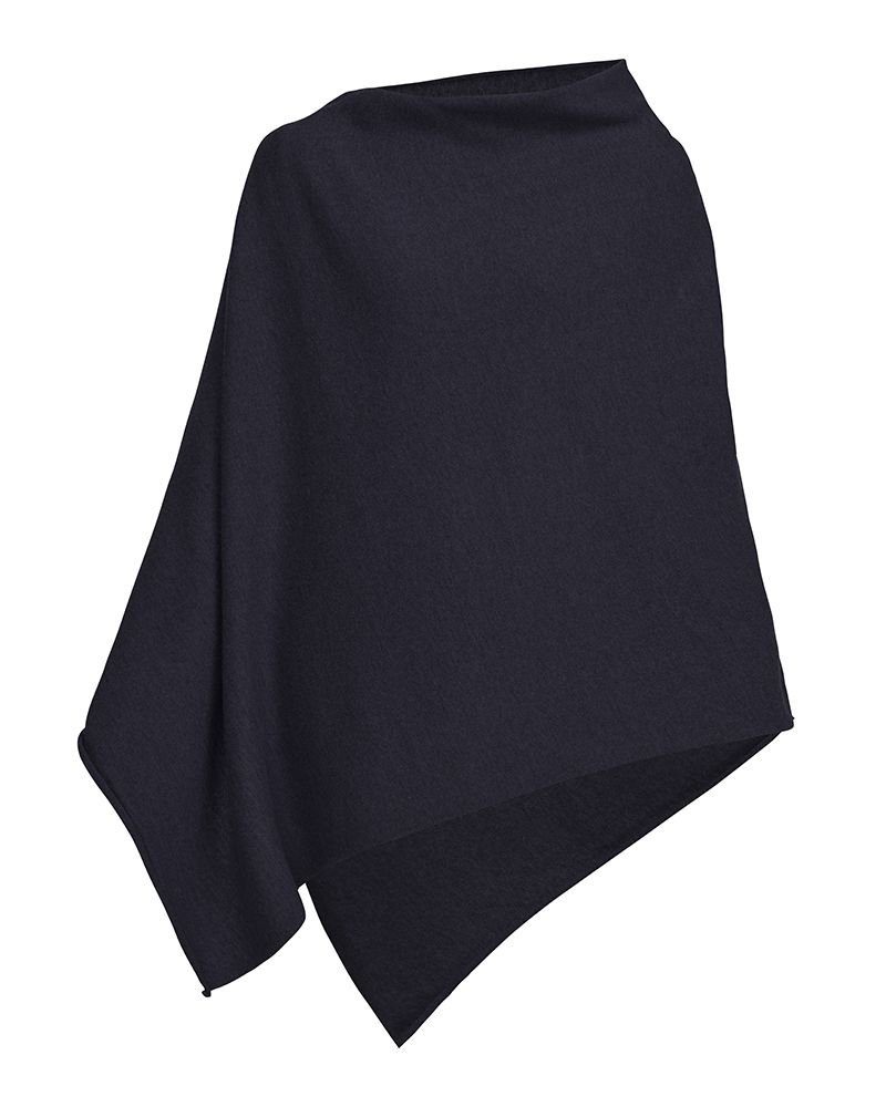 Sofie Knitted Poncho - Dark Navy